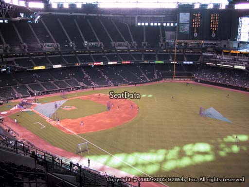 Seat view from section 302 at Chase Field, home of the Arizona Diamondbacks
