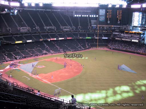 Seat view from section 303 at Chase Field, home of the Arizona Diamondbacks