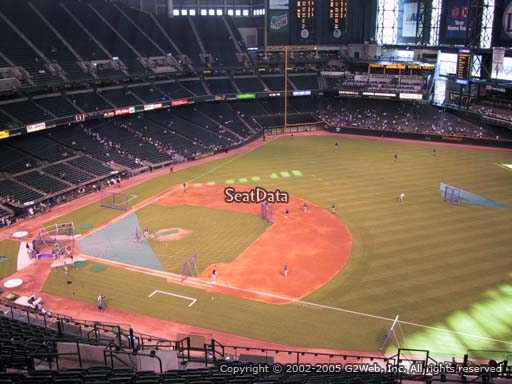 Seat view from section 307 at Chase Field, home of the Arizona Diamondbacks