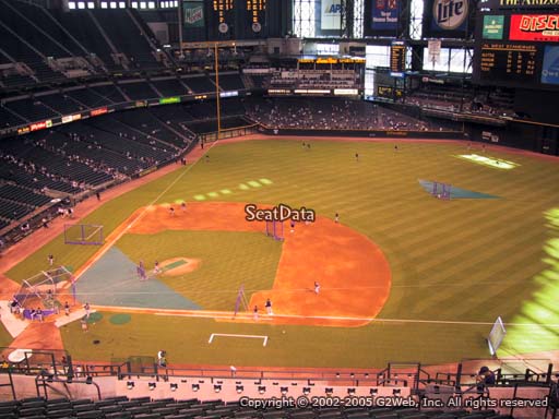 Seat view from section 309 at Chase Field, home of the Arizona Diamondbacks