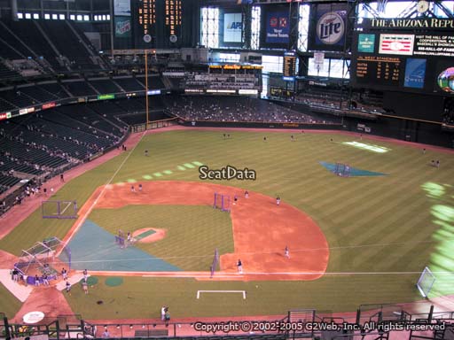 Seat view from section 310 at Chase Field, home of the Arizona Diamondbacks