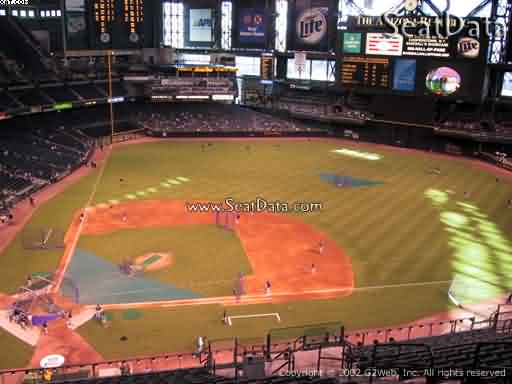 Seat view from section 311 at Chase Field, home of the Arizona Diamondbacks