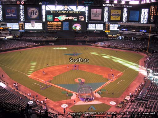 Seat view from section 317 at Chase Field, home of the Arizona Diamondbacks