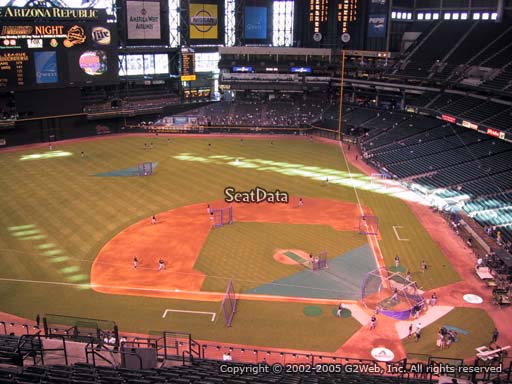 Seat view from section 321 at Chase Field, home of the Arizona Diamondbacks