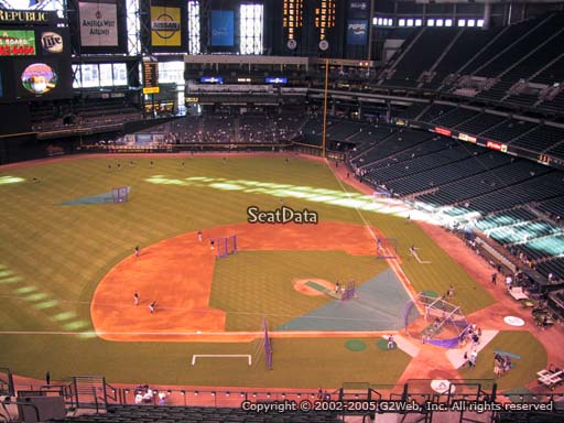 Seat view from section 322 at Chase Field, home of the Arizona Diamondbacks