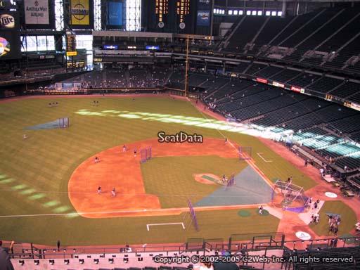 Seat view from section 323 at Chase Field, home of the Arizona Diamondbacks
