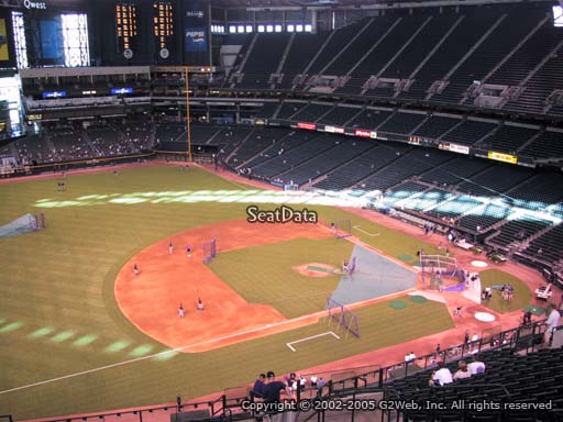 Seat view from section 325 at Chase Field, home of the Arizona Diamondbacks