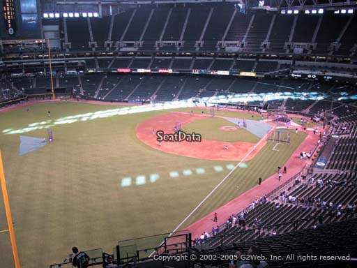 Seat view from section 332 at Chase Field, home of the Arizona Diamondbacks