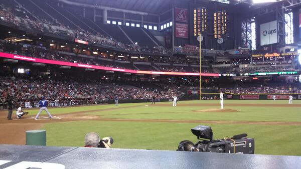 Seat view from section F at Chase Field, home of the Arizona Diamondbacks
