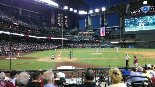 Seat view from section G at Chase Field, home of the Arizona Diamondbacks