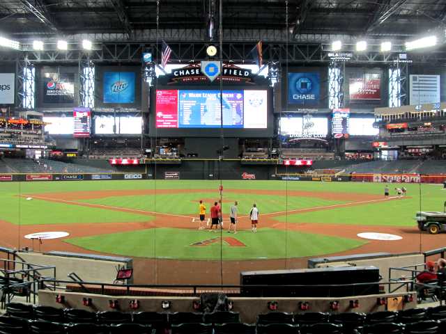 Seat view from section J at Chase Field, home of the Arizona Diamondbacks