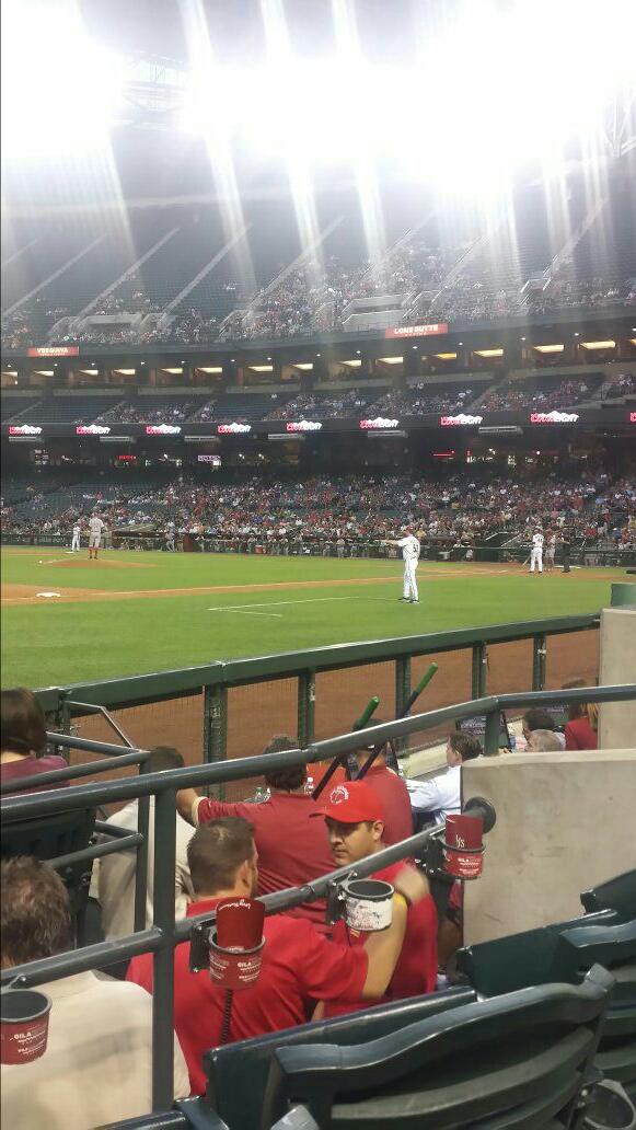 Seat view from section R at Chase Field, home of the Arizona Diamondbacks
