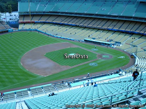 Seat view from reserve section 29 at Dodger Stadium, home of the Los Angeles Dodgers