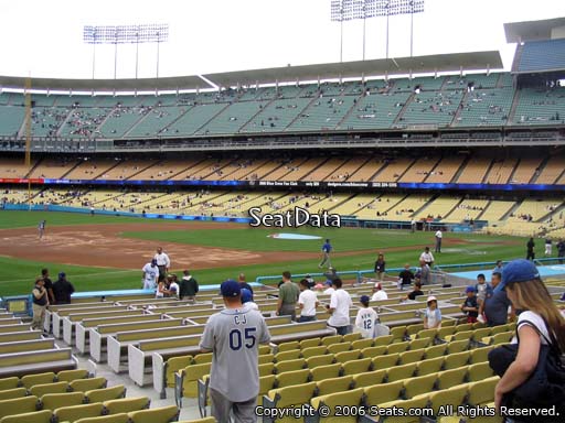 Seat view from club section 33 at Dodger Stadium, home of the Los Angeles Dodgers