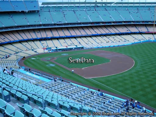 Seat view from reserve section 40 at Dodger Stadium, home of the Los Angeles Dodgers