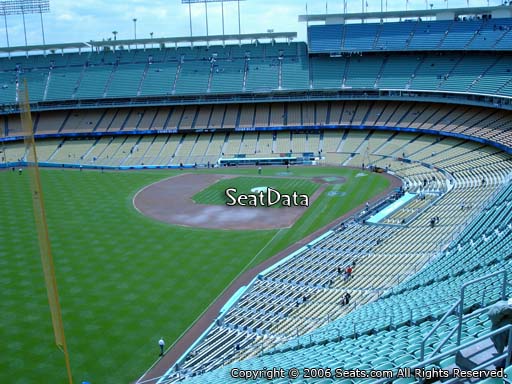 Seat view from reserve section 53 at Dodger Stadium, home of the Los Angeles Dodgers