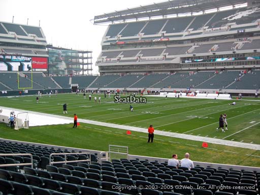 Seat view from section 124 at Lincoln Financial Field, home of the Philadelphia Eagles