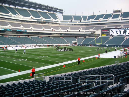 Seat view from section 134 at Lincoln Financial Field, home of the Philadelphia Eagles