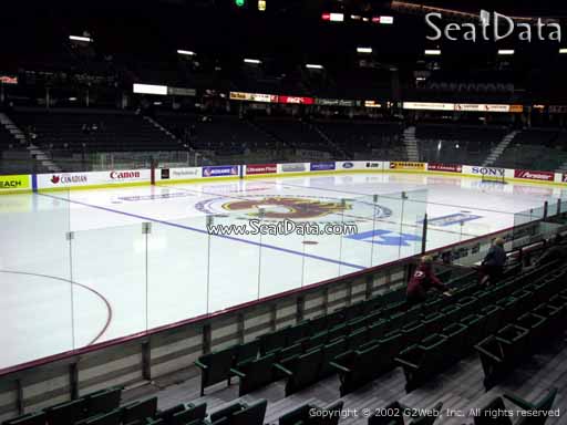 Seat view from section 118 at Scotiabank Saddledome, home of the Calgary Flames
