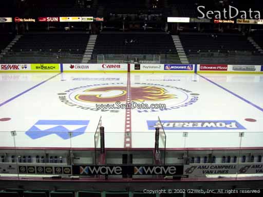 Seat view from section 120 at Scotiabank Saddledome, home of the Calgary Flames