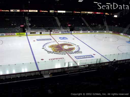 Seat view from section 225 at Scotiabank Saddledome, home of the Calgary Flames