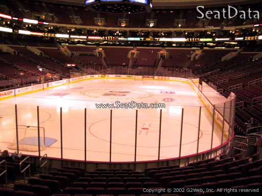 Seat view from section 108 at the Wells Fargo Center, home of the Philadelphia Flyers