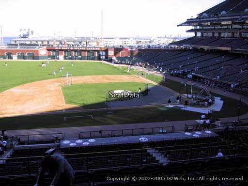 Seat view from section 222 at Oracle Park, home of the San Francisco Giants