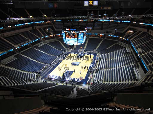 Seat view from section 202 at Fedex Forum, home of the Memphis Grizzlies.