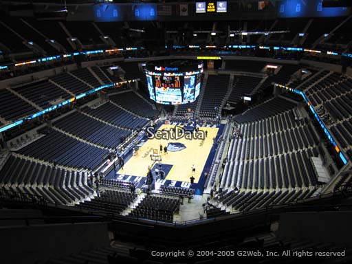 Seat view from section 218 at Fedex Forum, home of the Memphis Grizzlies.