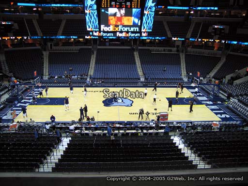 Seat view from club section 4 at Fedex Forum, home of the Memphis Grizzlies.