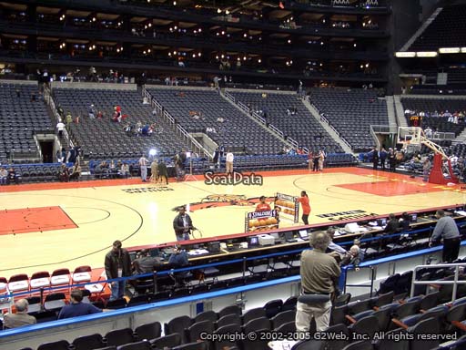 View from Section 116 at State Farm Arena, Home of the Atlanta Hawks