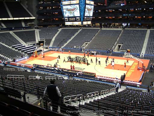 View from Section 210 at State Farm Arena, Home of the Atlanta Hawks