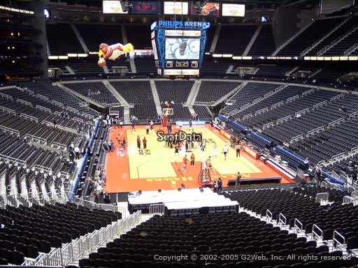 View from Section 220 at State Farm Arena, Home of the Atlanta Hawks