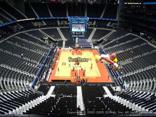 View from Section 303 at State Farm Arena, Home of the Atlanta Hawks