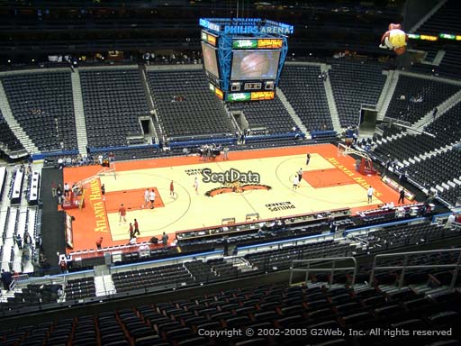 View from Section 312 at State Farm Arena, Home of the Atlanta Hawks