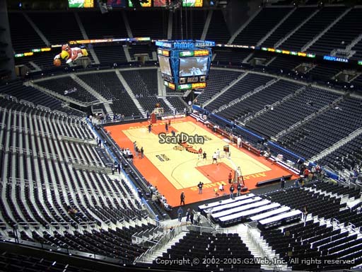 View from Section 320 at State Farm Arena, Home of the Atlanta Hawks