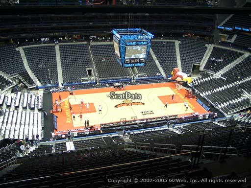 View from Section 412 at State Farm Arena, Home of the Atlanta Hawks