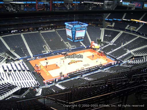 View from Section 414 at State Farm Arena, Home of the Atlanta Hawks
