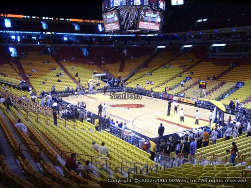 Seat view from section 103 at American Airlines Arena, home of the Miami Heat