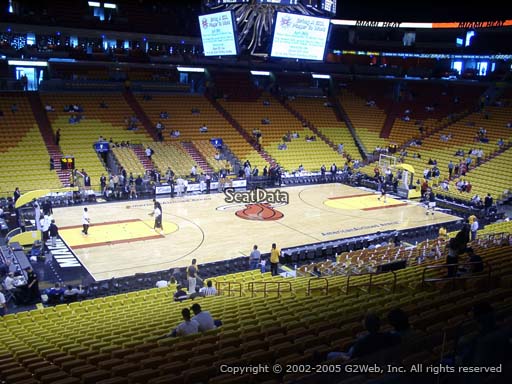Seat view from section 120 at American Airlines Arena, home of the Miami Heat