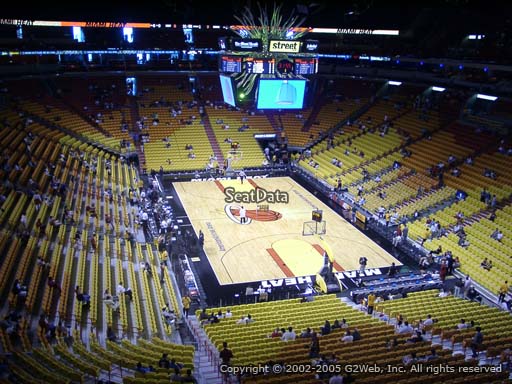 Seat view from section 302 at American Airlines Arena, home of the Miami Heat