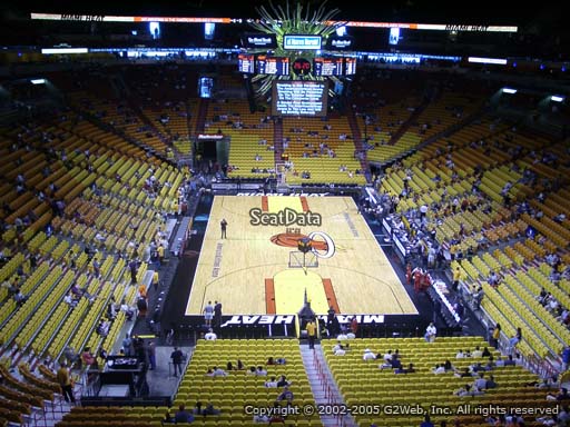 Seat view from section 317 at American Airlines Arena, home of the Miami Heat