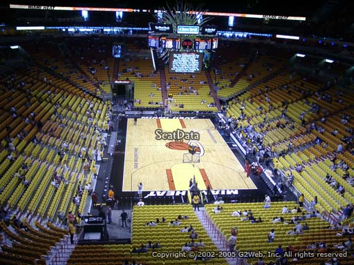 Seat view from section 318 at American Airlines Arena, home of the Miami Heat