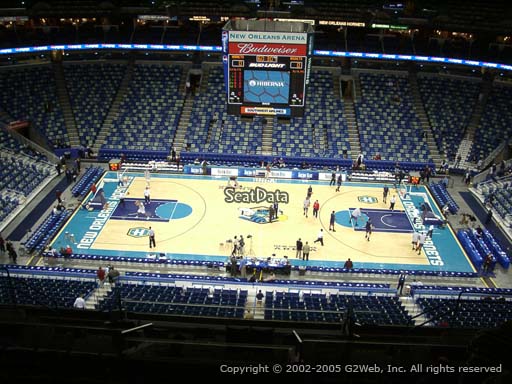 Seat view from section 332 at the Smoothie King Center, home of the New Orleans Pelicans