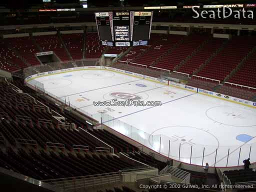 Seat view from section 230 at PNC Arena, home of the Carolina Hurricanes
