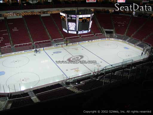 Seat view from section 306 at PNC Arena, home of the Carolina Hurricanes