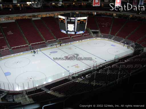 Seat view from section 307 at PNC Arena, home of the Carolina Hurricanes