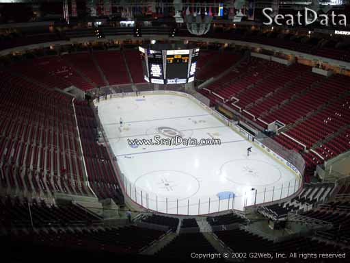 Seat view from section 316 at PNC Arena, home of the Carolina Hurricanes