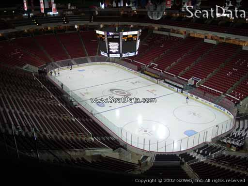 Seat view from section 318 at PNC Arena, home of the Carolina Hurricanes