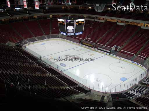 Seat view from section 319 at PNC Arena, home of the Carolina Hurricanes